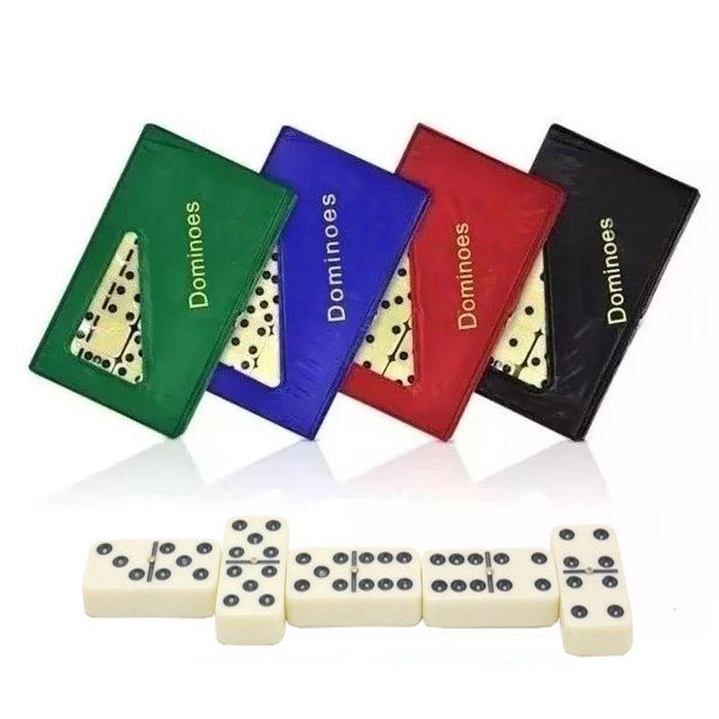 Jogo domino 28pcs colorido 7,5mm